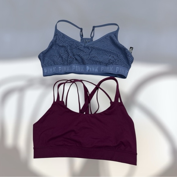 Victoria's Secret Other - Victorias Secret Size XL Womens Burgundy  & Blue Wireless Sports Bra